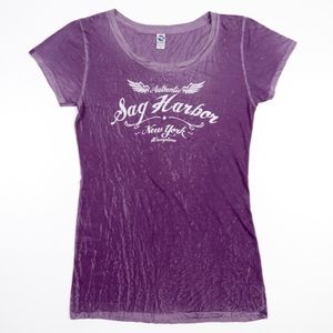 Sag Harbor Womens XL Long T-Shirt purple NWOT
